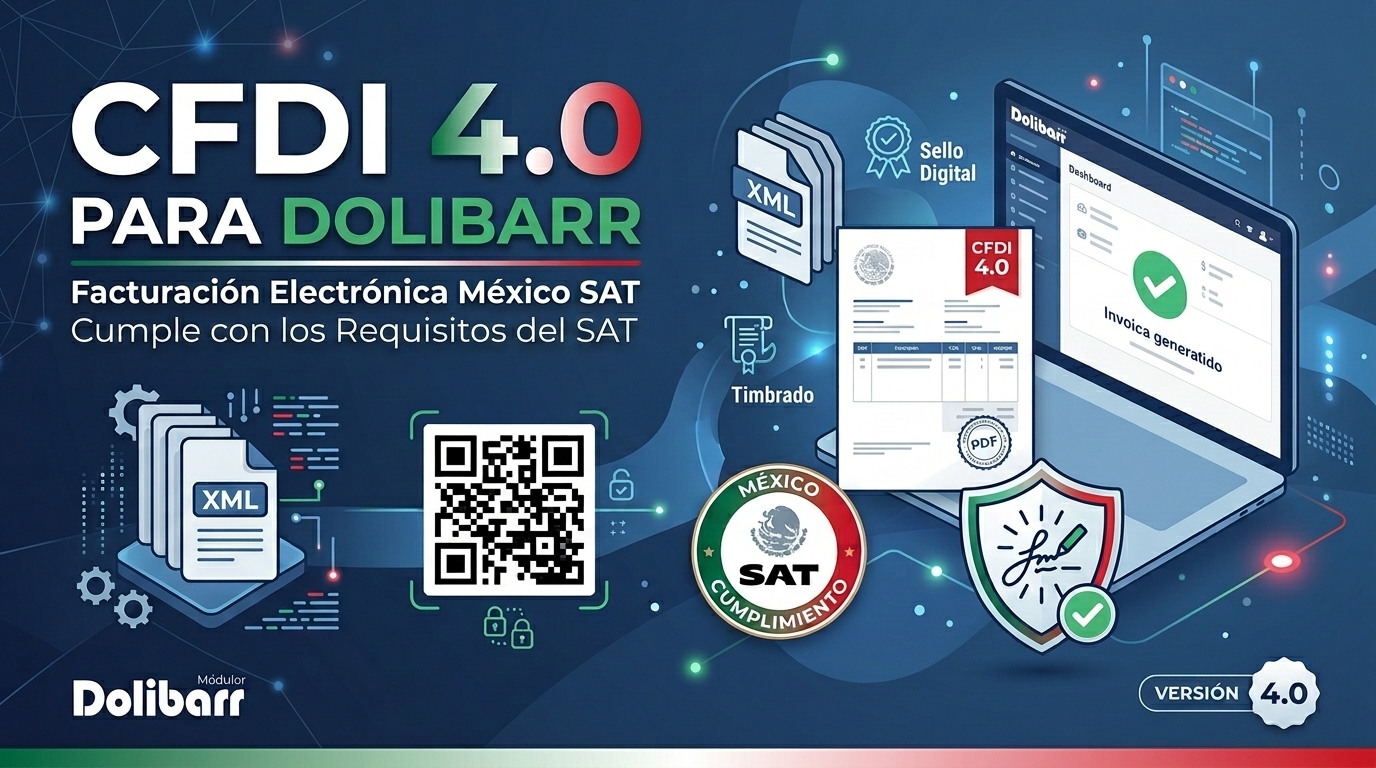 Facturación Electrónica CFDI México (Timbrado SAT) para Dolibarr