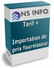 Importation de fichier de prix fournisseur - Tarif +
