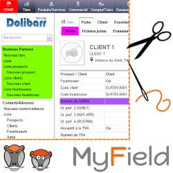 myField : personalization of fields and of their access