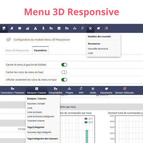 Responsive 3D Menu for Dolibarr 6.0.0 - 13.0.0