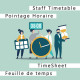Zeituhr und Arbeitszeittabelle des Personals 12.0.3