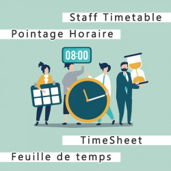 Zeituhr und Arbeitszeittabelle des Personals 12.0.3