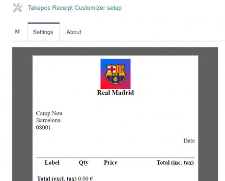 TakePOS Receipt Customizer and Logo 15