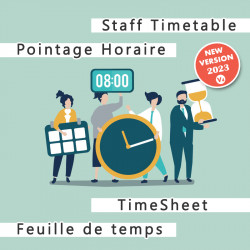 Zeituhr und Arbeitszeittabelle des Personals V4
