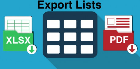 Exporter des listes vers Excel et PDF