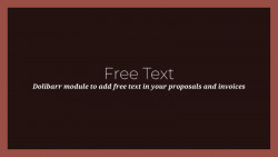Free Text in proposals and invoices