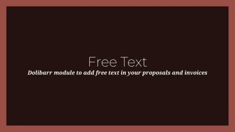 Free Text in proposals, invoices and shipping note