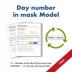 Número de día en máscara Modelo