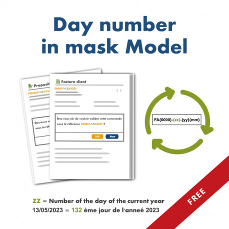Número de día en máscara Modelo