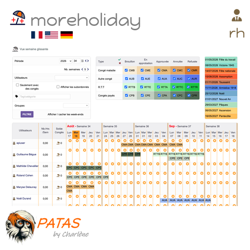 moreHoliday : Improve leave management
