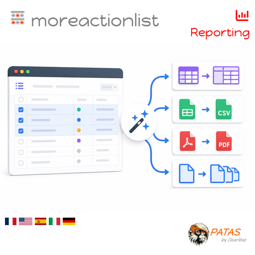 MoreActionList: Generator von PDF-Zusammenfassungen und Ausgaben aus nativen Listen