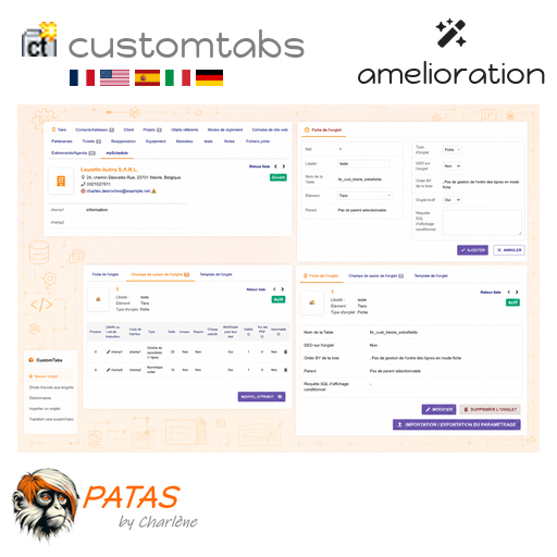 CustomTabs : personalized dynamic tabs