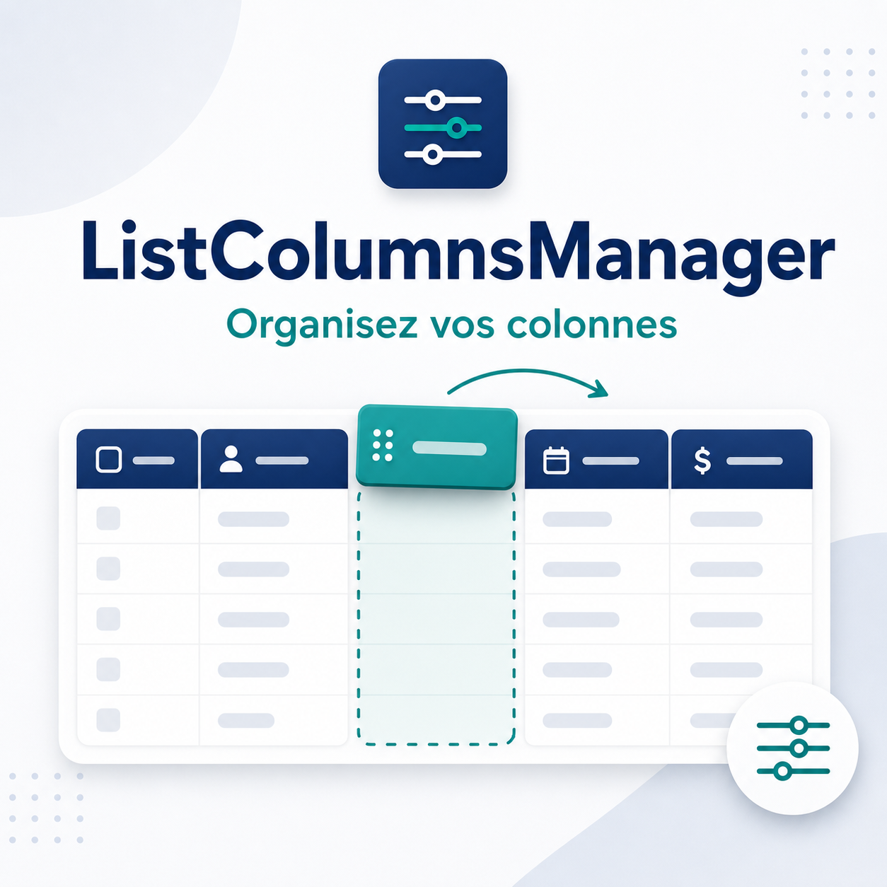 ListColumnsManager — Shared Column Reordering