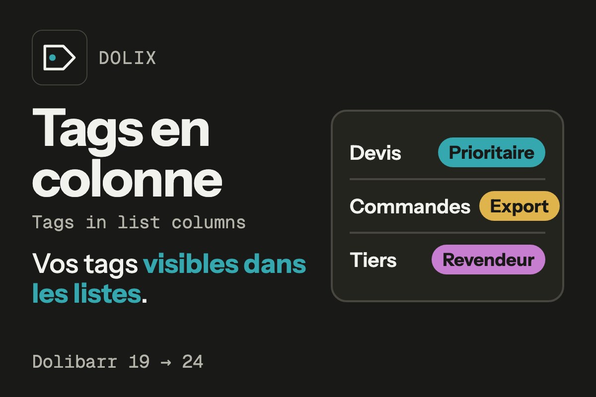 Tags column in lists