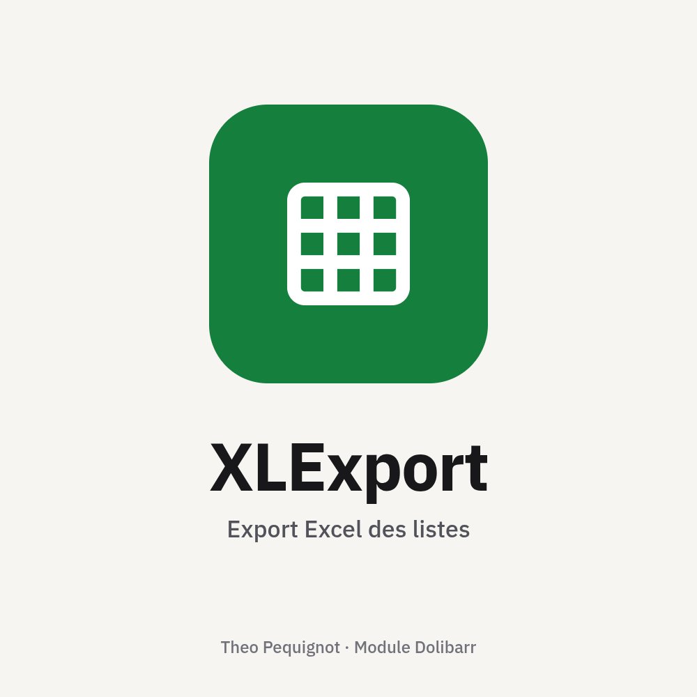 XLExport: an Excel Button on Every Dolibarr List