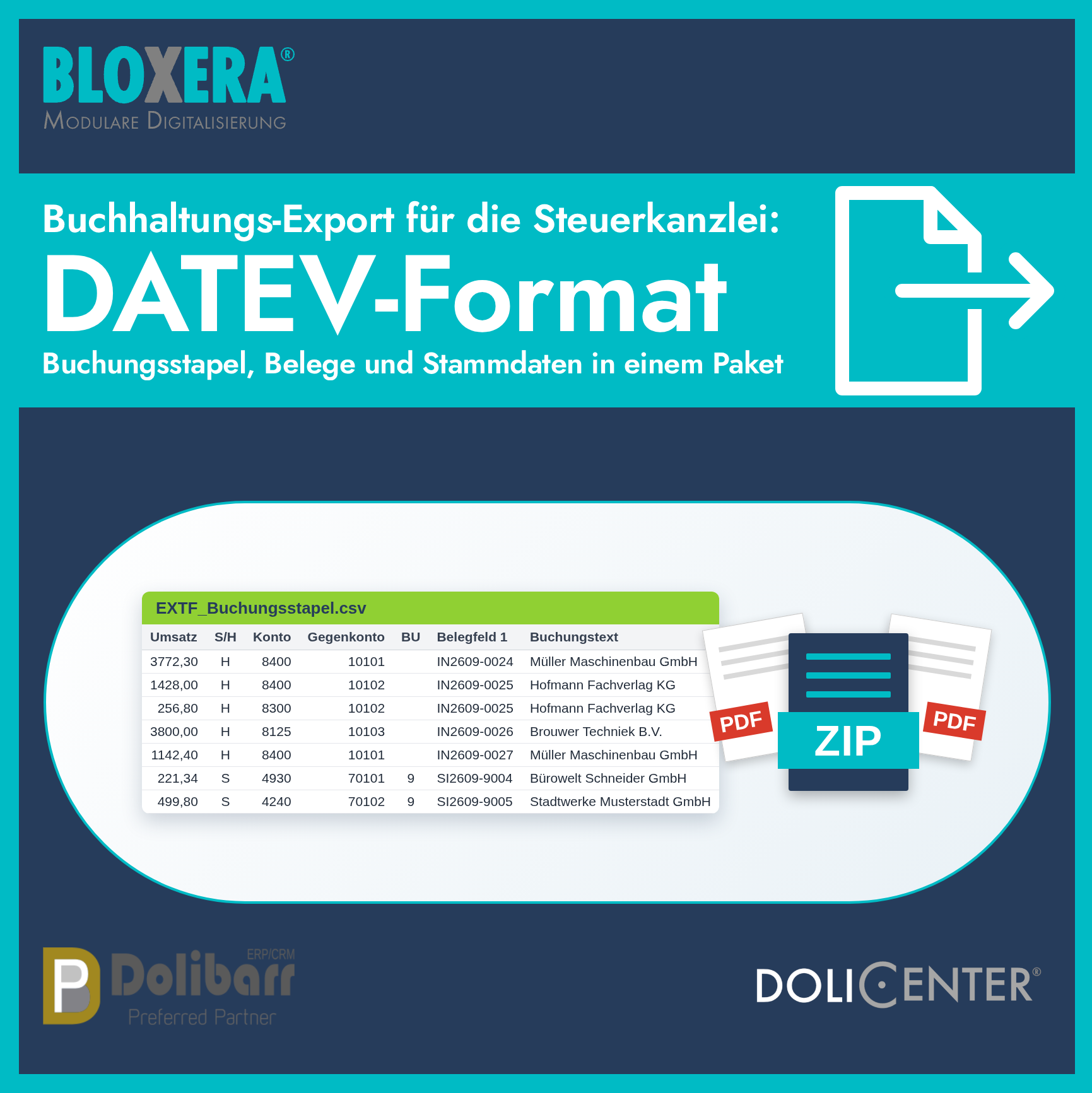 Accounting Export DATEV-Format