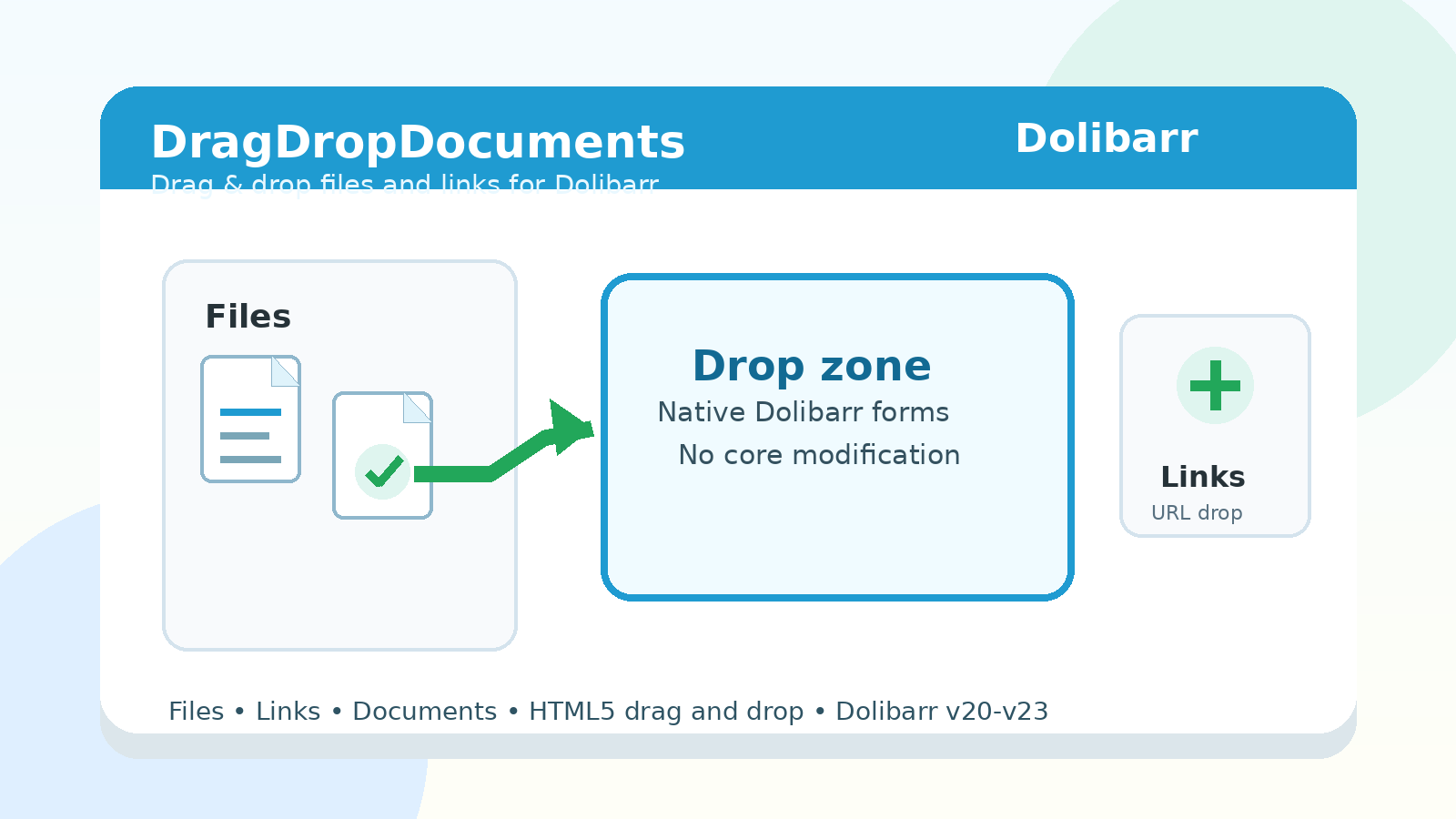 DragDropDocuments – Drag and drop files and links for Dolibarr