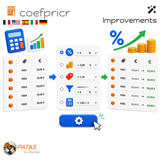CoefPricR, CoefPricR, sales prices mass updater