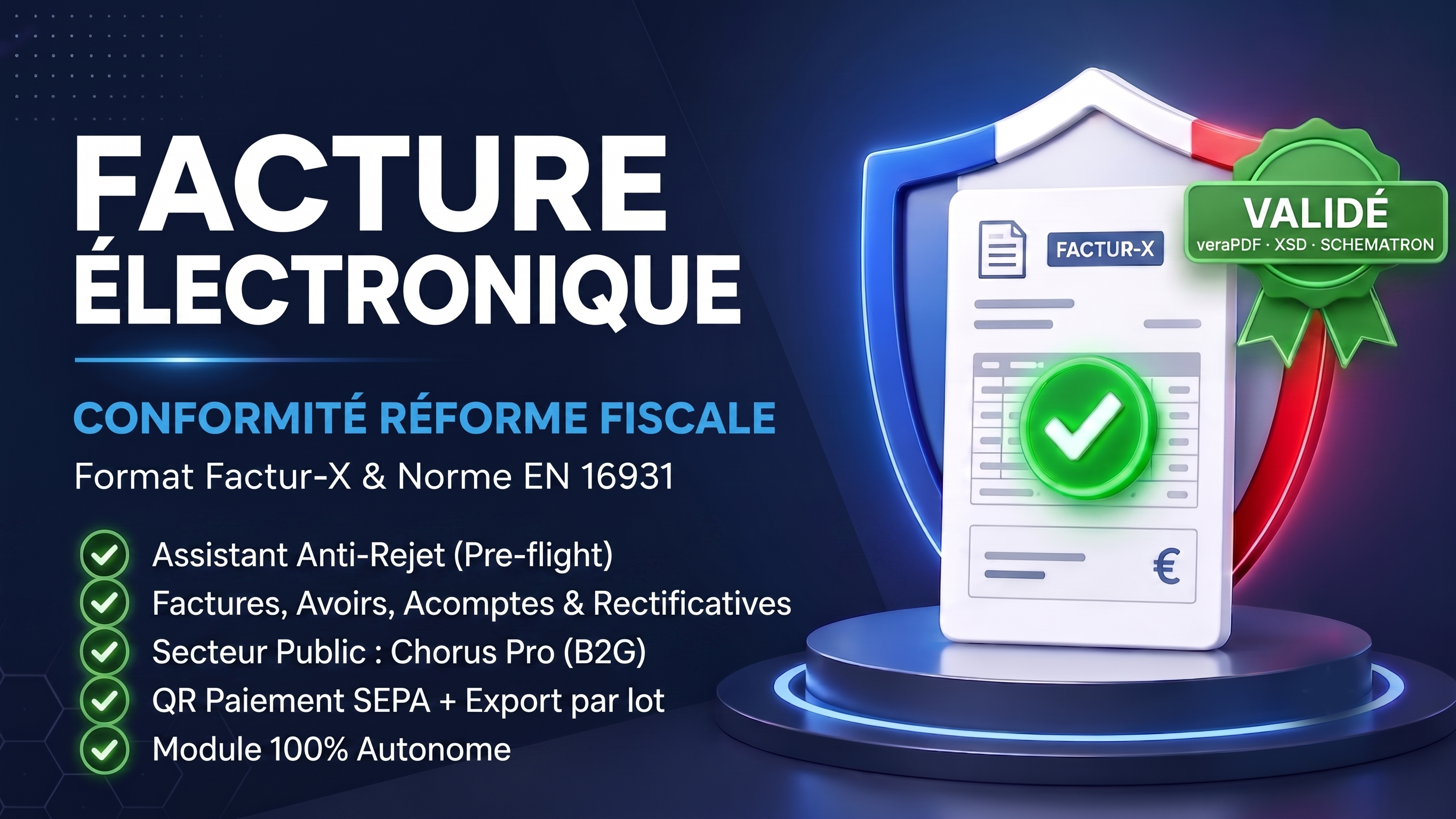 French Electronic Invoicing Compliance & Pre-flight Validator (Factur-X)