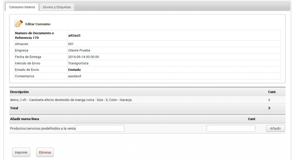 Internal Consumption Module