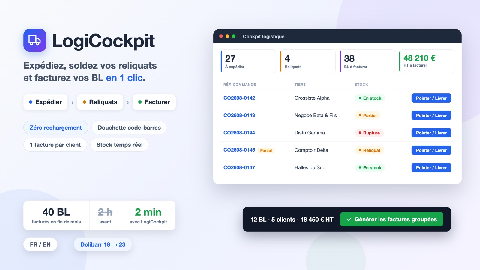LogiCockpit: Centralized Shipping, Backorders and Invoicing