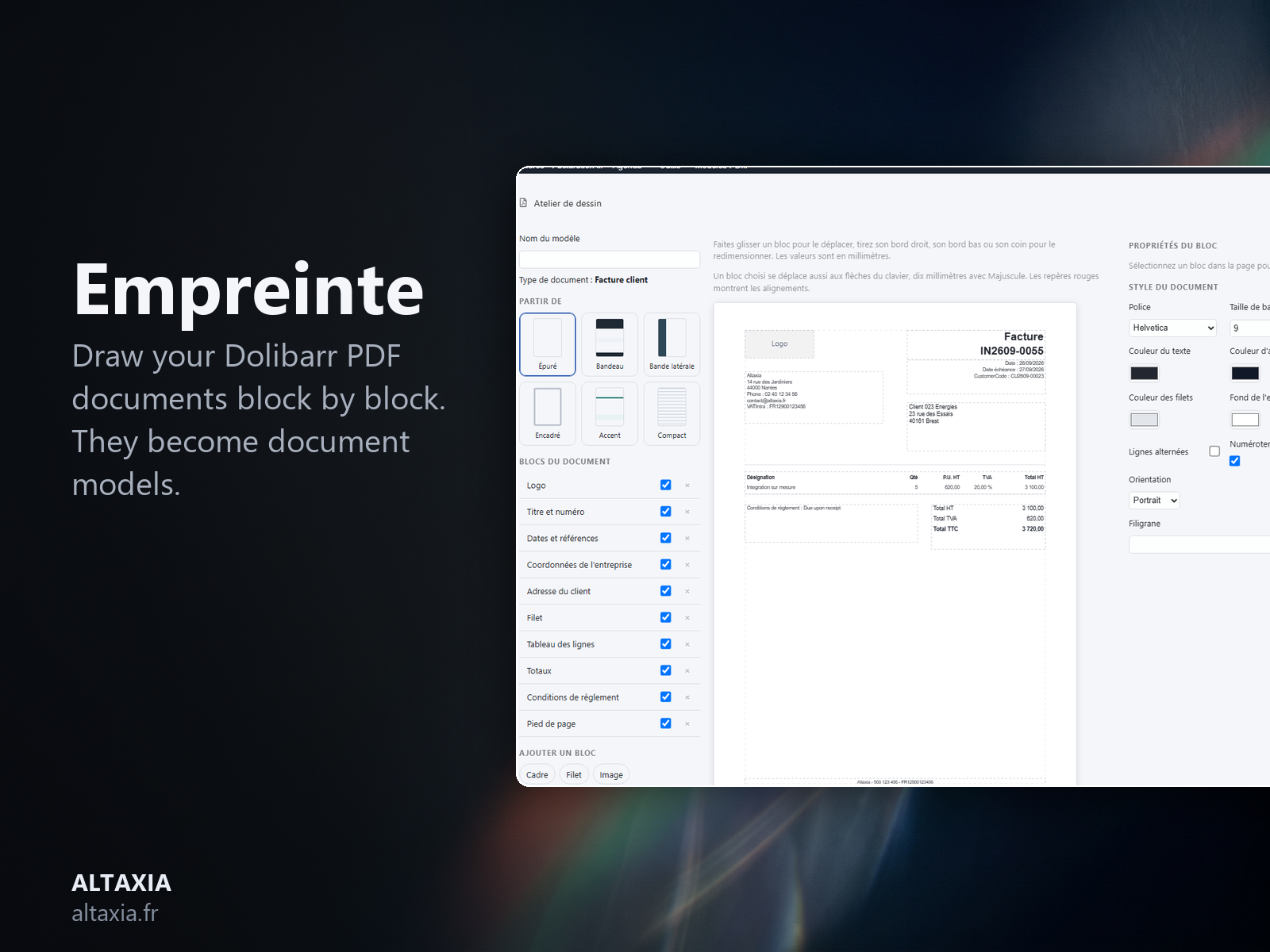 Empreinte - PDF template workshop