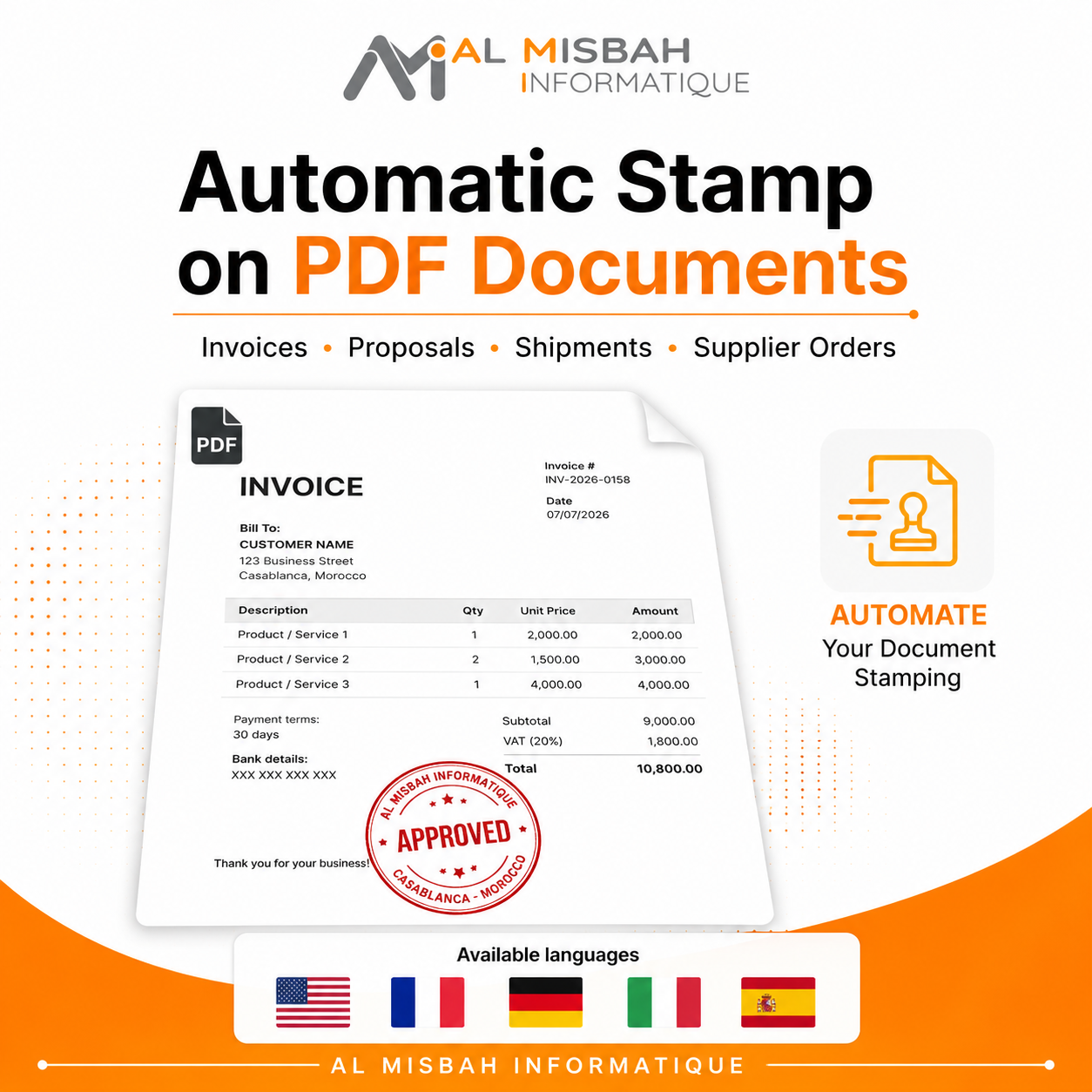 Automatischer Stempel auf PDF-Dokumenten