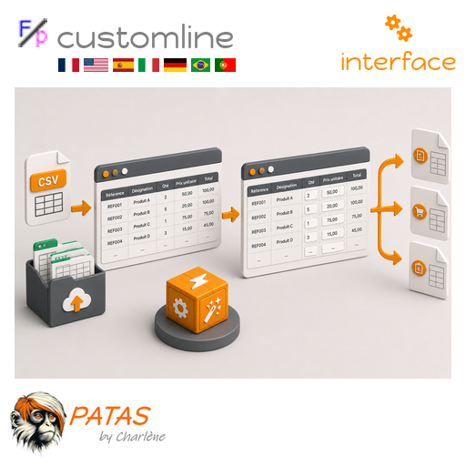CustomLine, Rapid edizione e importación di linee in carte d'ufficio