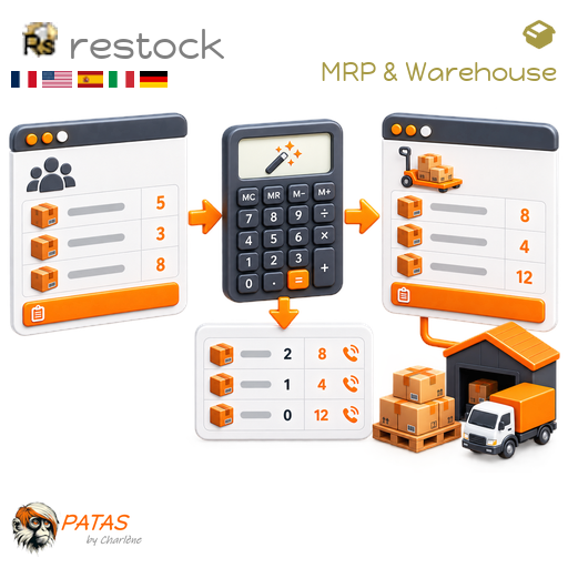 reStock : détermination des quantités à commander et création des commandes fournisseur