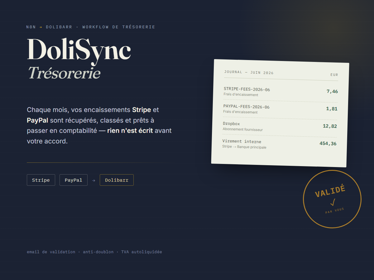 DoliSync Treasury – Stripe & PayPal Reconciliation to Dolibarr