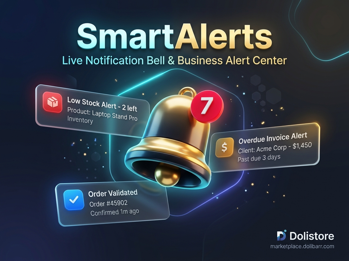 SmartAlerts - Live-Benachrichtigungsglocke & E-Mail-Warnzentrum