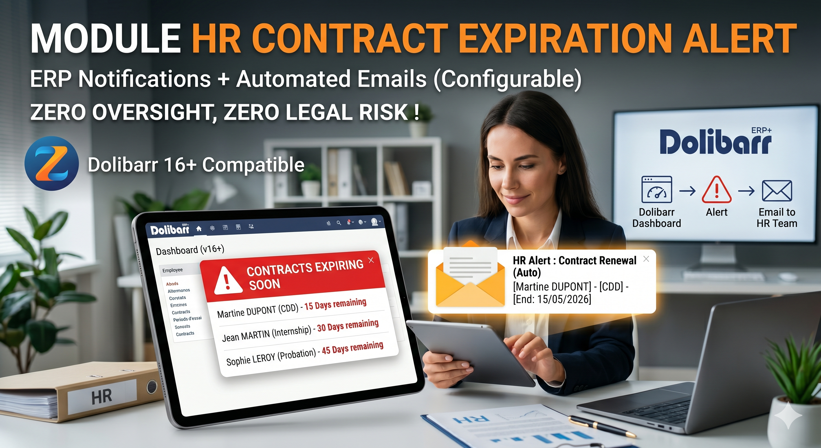 HR Contract Expiration Alert (Notification & Email)