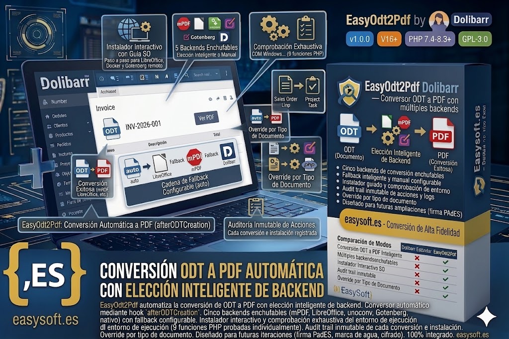 EasyOdt2Pdf - ODT to PDF converter with 5 backends for Dolibarr
