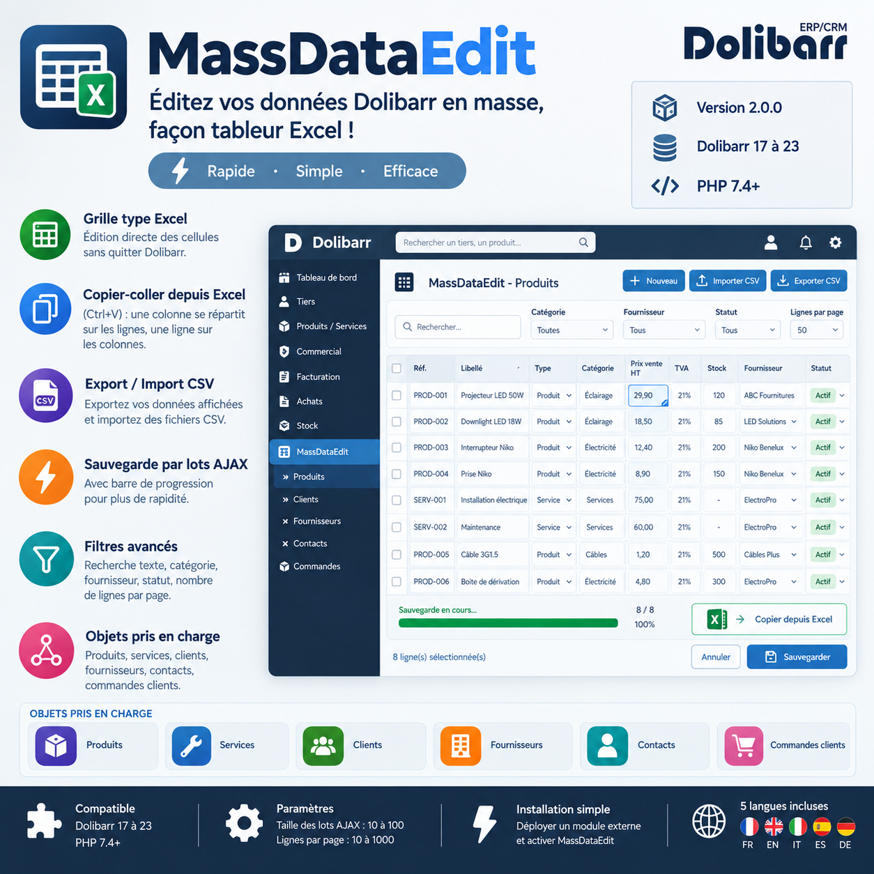 Massenbearbeitung und -aktualisierung, blitzschnell — MassDataEdit