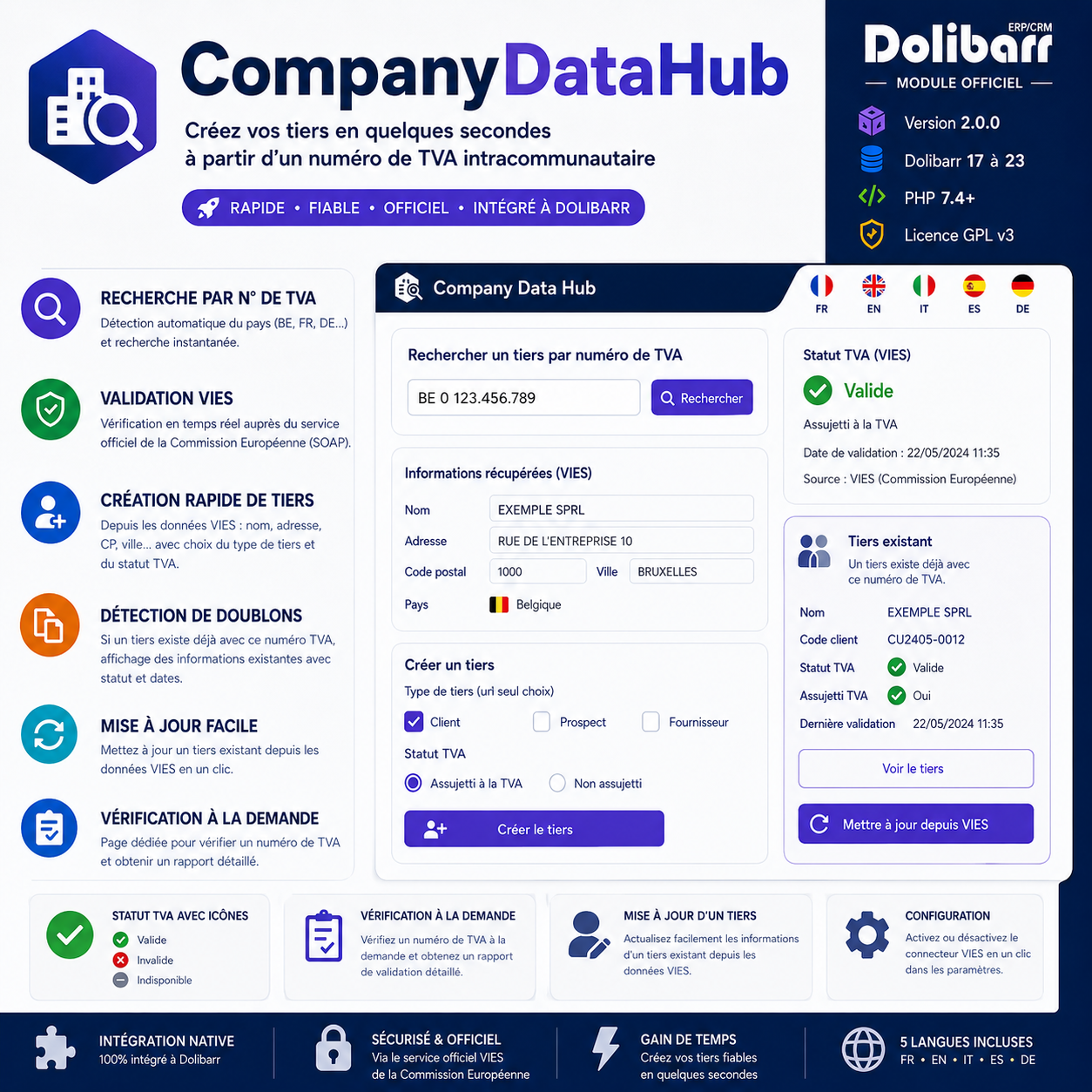CompanyDataHub — Instant third-party creation from an EU VAT number