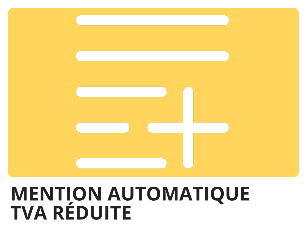 Automatic reduced VAT mention