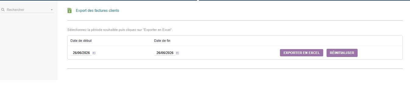 Export Client Invoices to Excel
