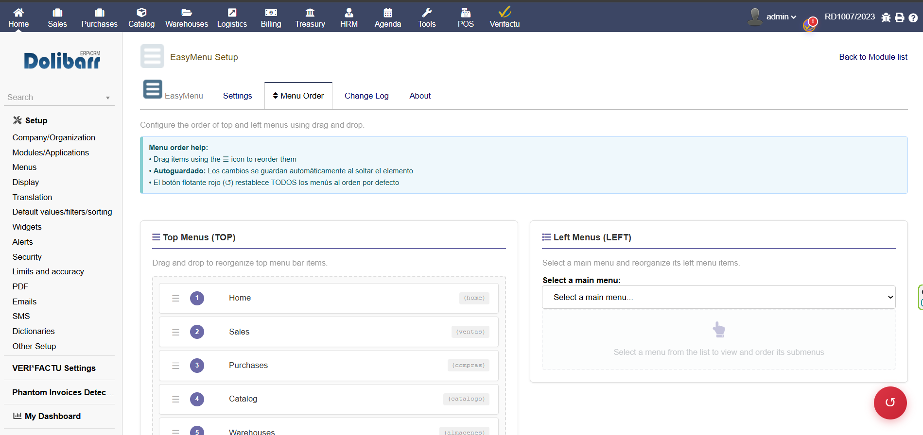 EasyMenu - Professional Menu Reorganization