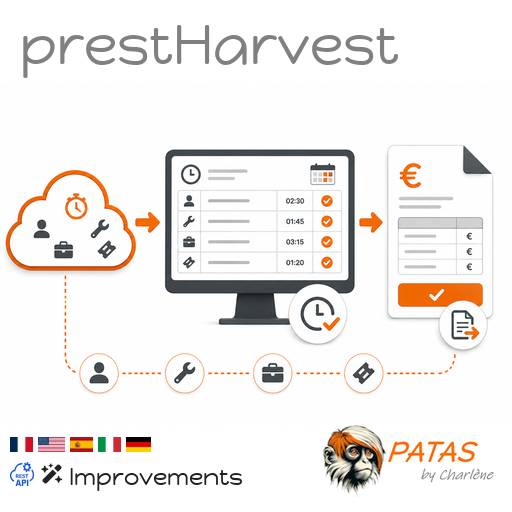 PrestHarvest : Cobro de servicios seguido de facturación global.