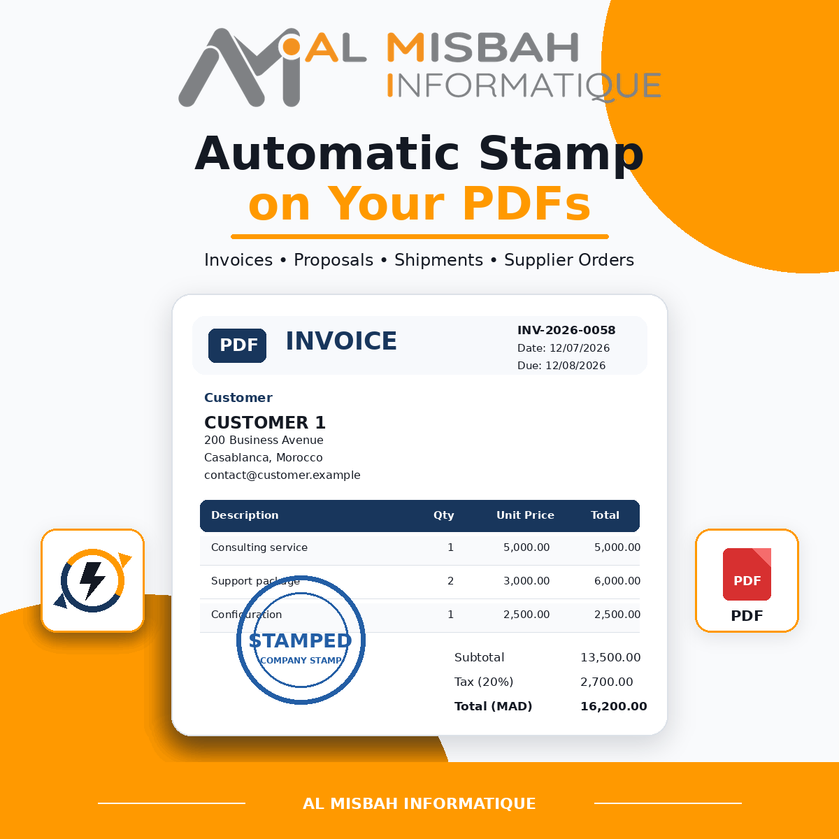 Automatic Stamp on PDF Documents