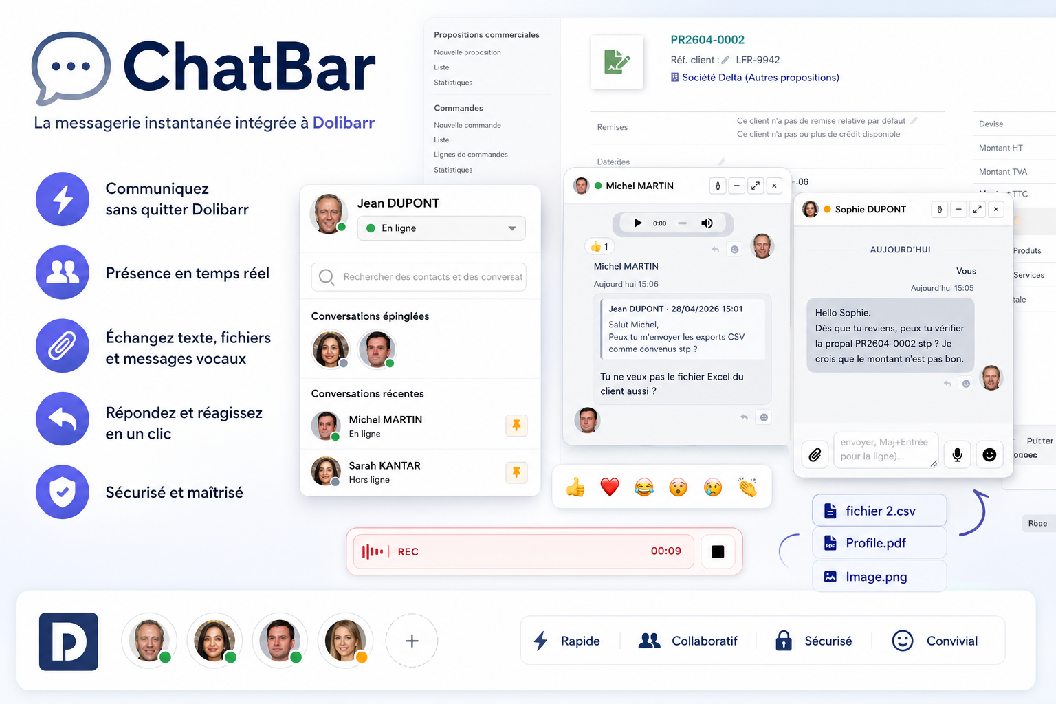 ChatBar – Echtzeit-Internnachrichten für Dolibarr