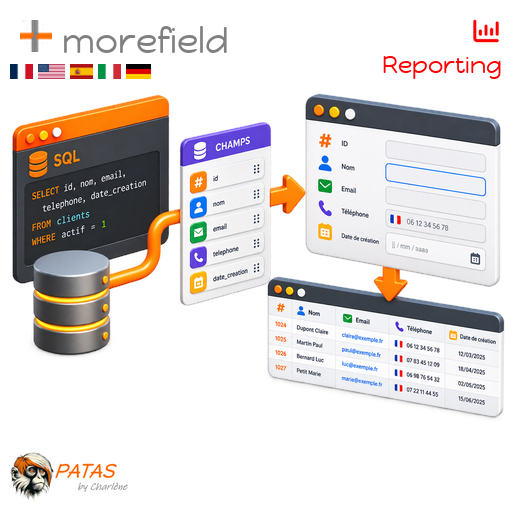 Morefield : add fields on card and list based on SQL query