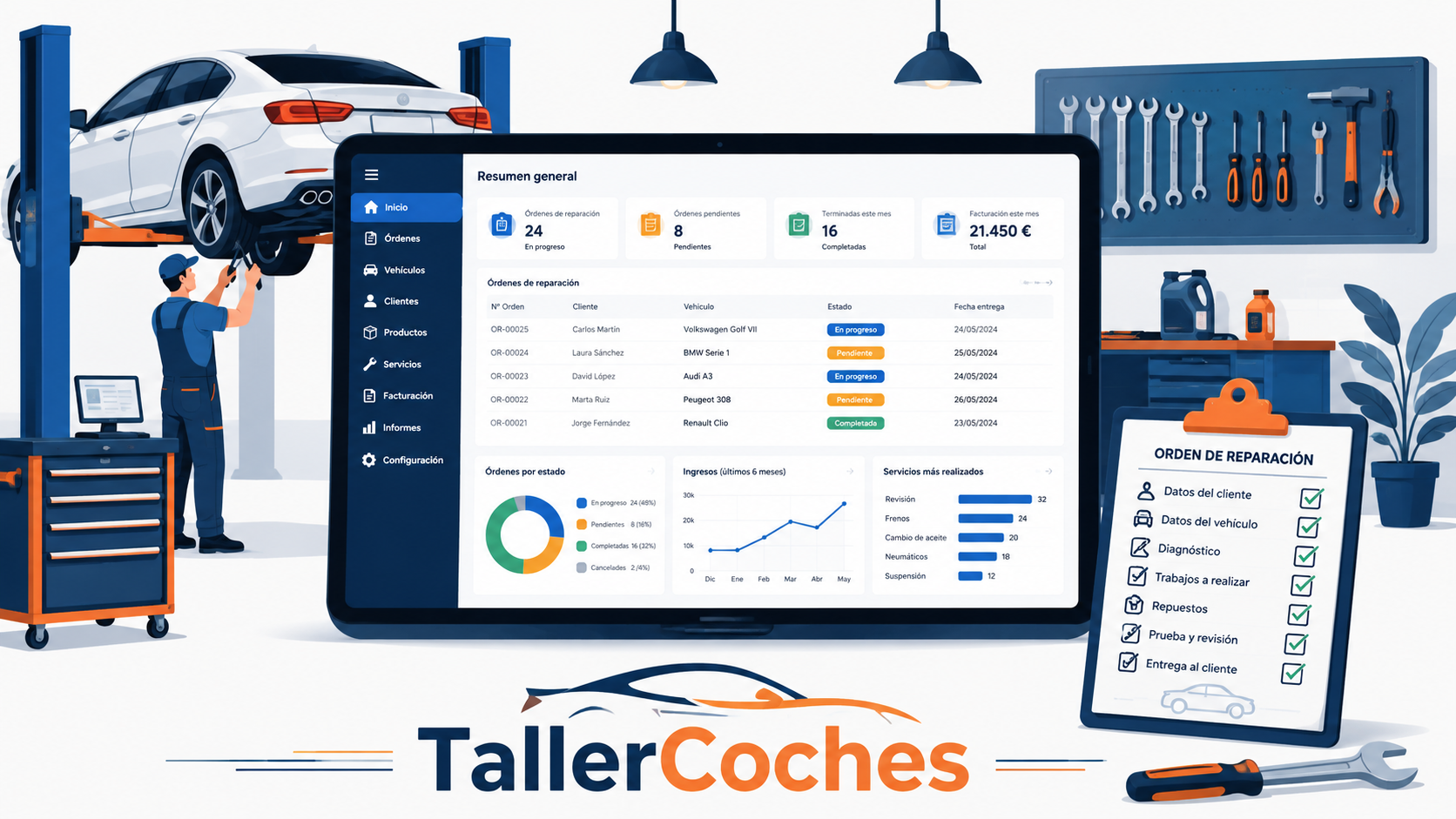 TallerCoches - Gestione officina riparazione auto