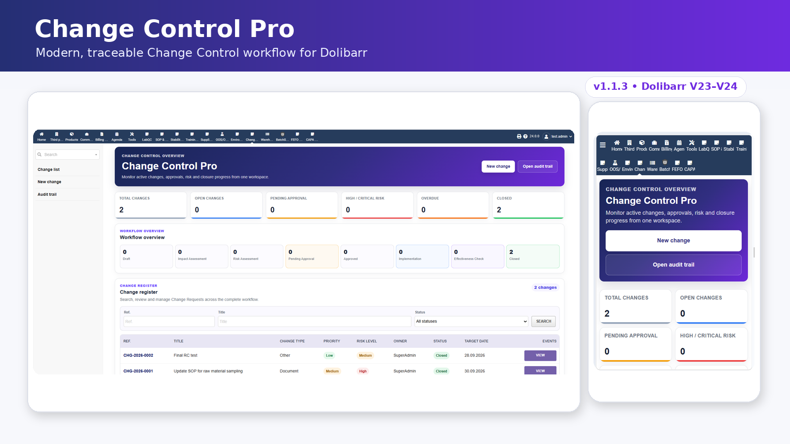 Change Control Pro