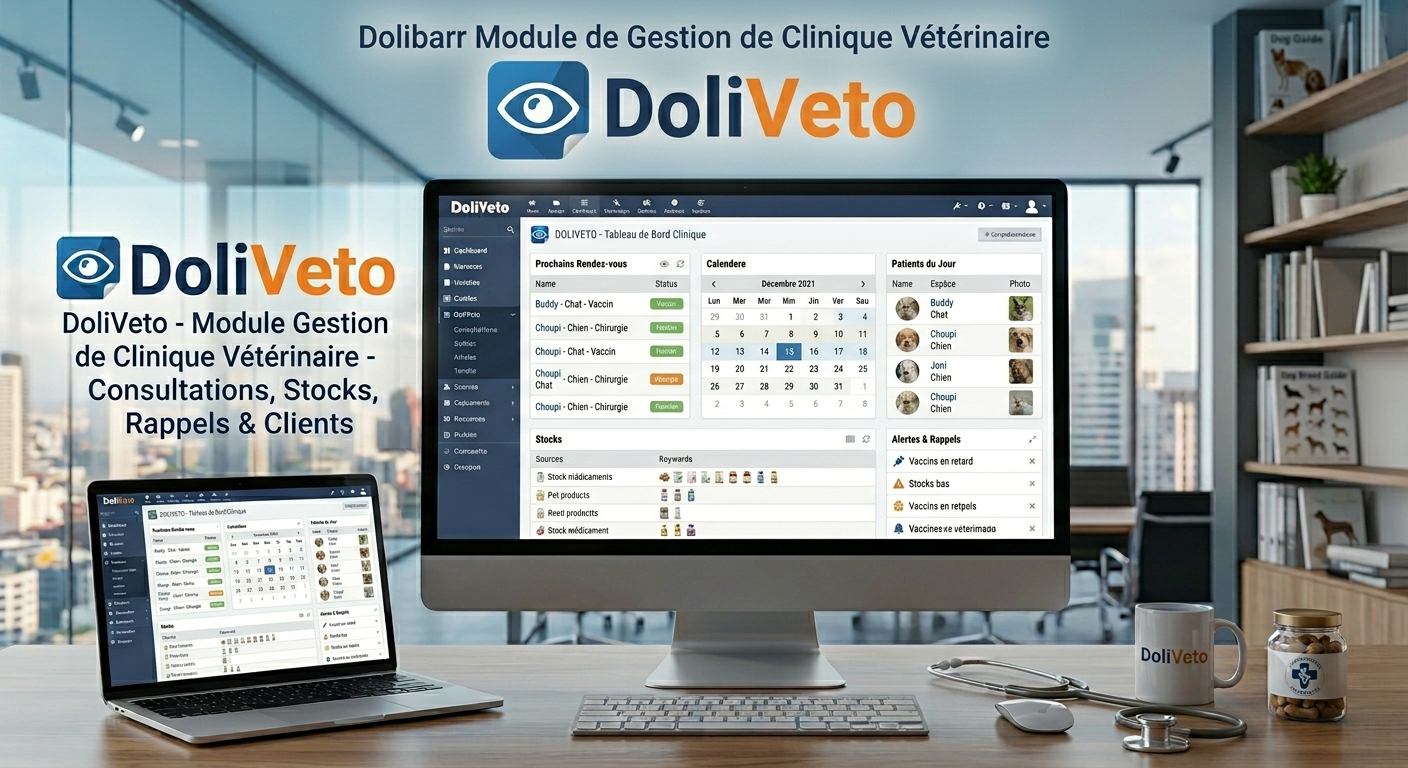 DoliVeto — Tierarztpraxis-Verwaltung in Dolibarr