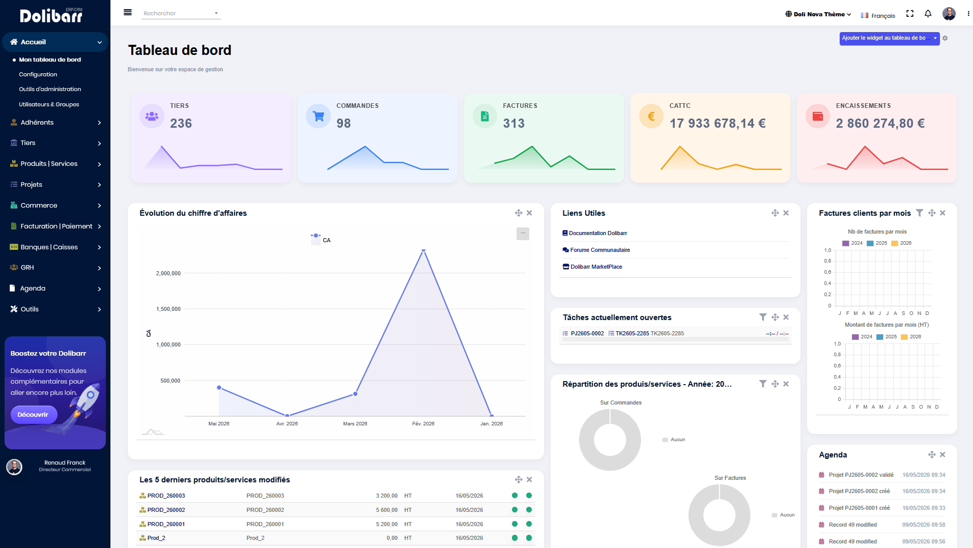 DoliNova – Il tema di nuova generazione per Dolibarr ERP & CRM