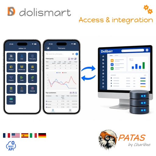 Dolismart : Dolibarr from a Smartphone (Android and Apple)