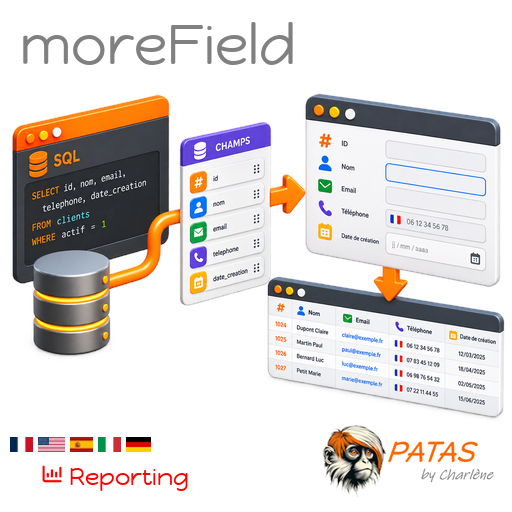 Morefield : add fields on card and list based on SQL query