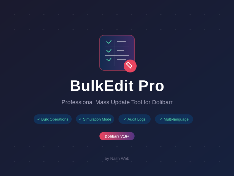 BulkEdit Pro - Professional Mass Update Tool
