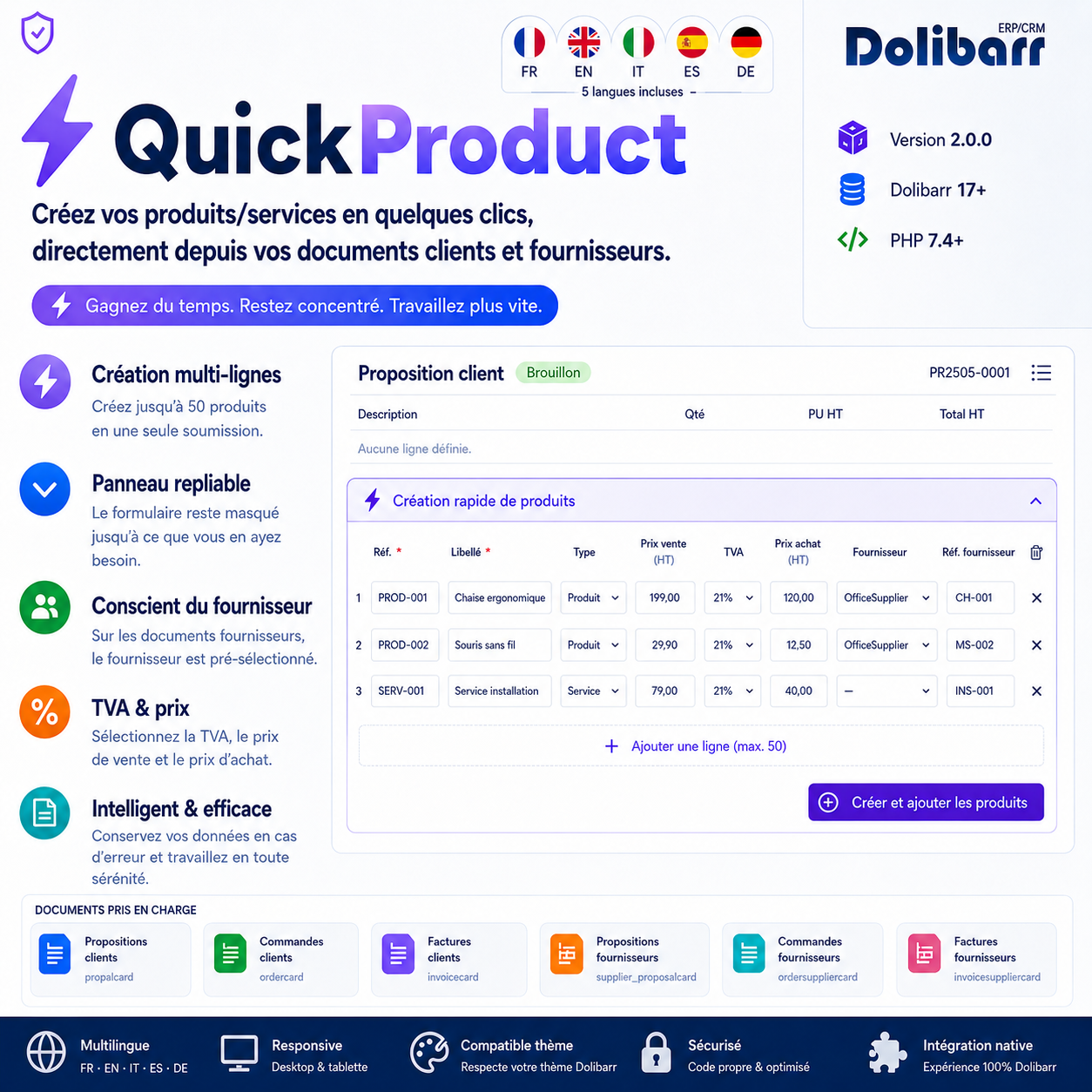 QuickProduct – Creazione rapida di prodotti e servizi dai vostri documenti